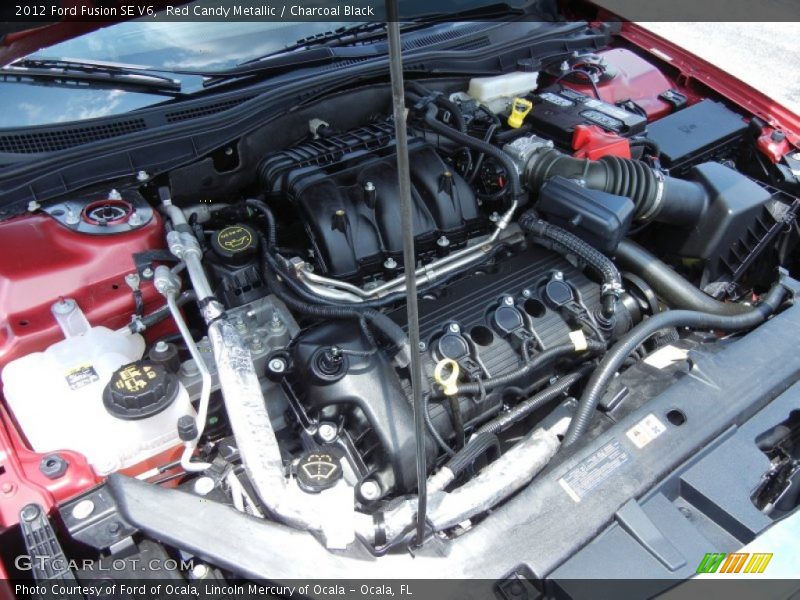 Red Candy Metallic / Charcoal Black 2012 Ford Fusion SE V6