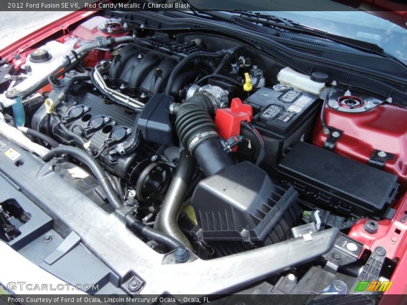 Red Candy Metallic / Charcoal Black 2012 Ford Fusion SE V6