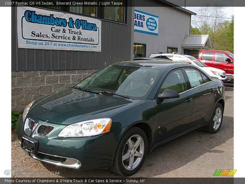 Emerald Green Metallic / Light Taupe 2007 Pontiac G6 V6 Sedan