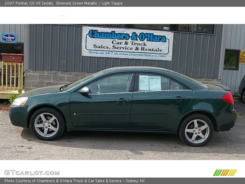 Emerald Green Metallic / Light Taupe 2007 Pontiac G6 V6 Sedan