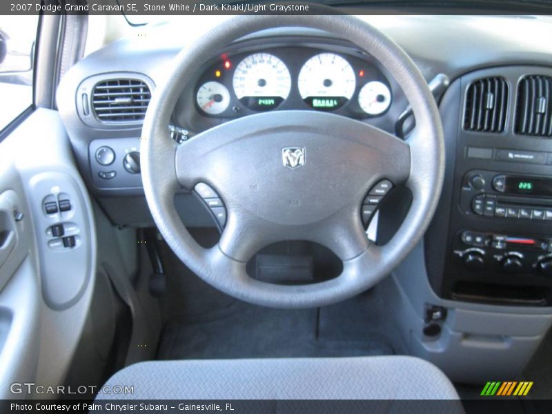 Stone White / Dark Khaki/Light Graystone 2007 Dodge Grand Caravan SE