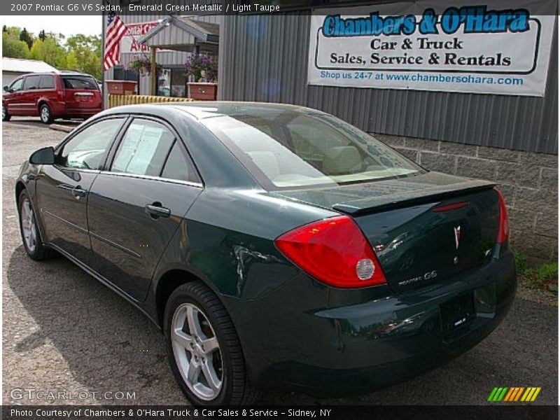 Emerald Green Metallic / Light Taupe 2007 Pontiac G6 V6 Sedan