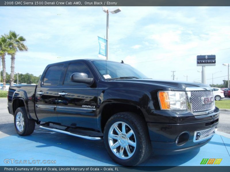 Onyx Black / Ebony 2008 GMC Sierra 1500 Denali Crew Cab AWD