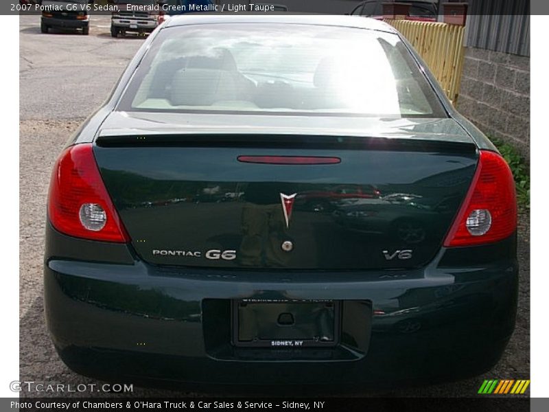 Emerald Green Metallic / Light Taupe 2007 Pontiac G6 V6 Sedan