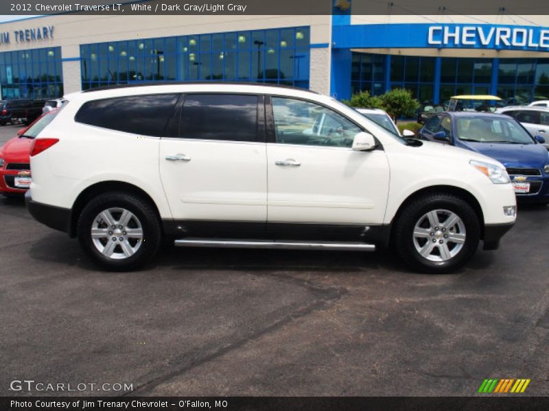 White / Dark Gray/Light Gray 2012 Chevrolet Traverse LT