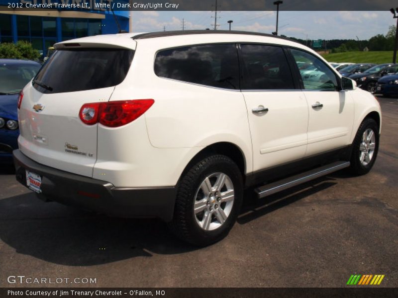 White / Dark Gray/Light Gray 2012 Chevrolet Traverse LT