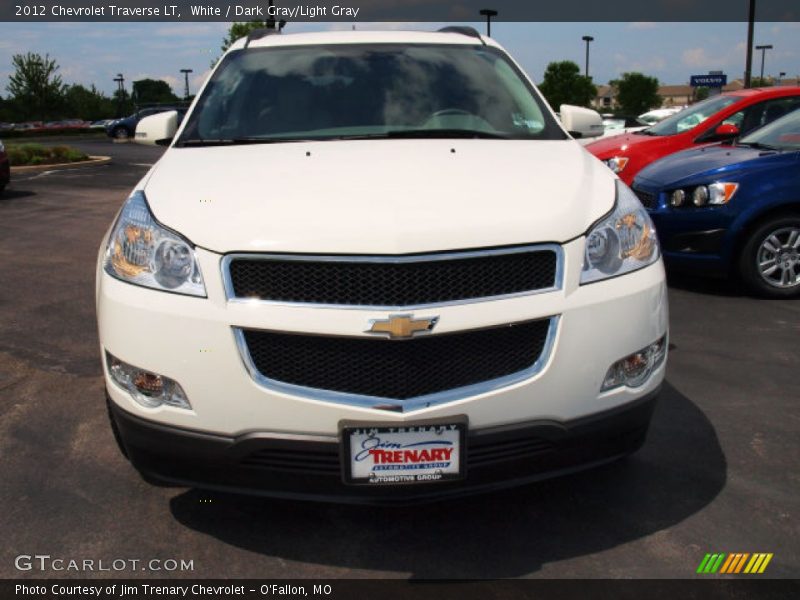 White / Dark Gray/Light Gray 2012 Chevrolet Traverse LT