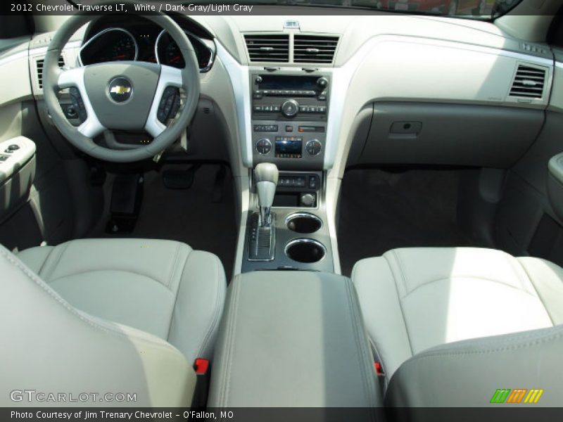 White / Dark Gray/Light Gray 2012 Chevrolet Traverse LT