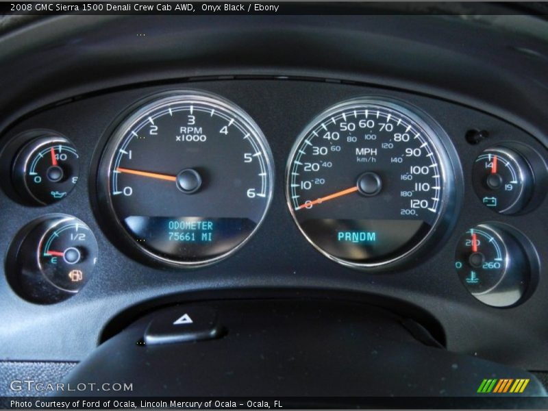 Onyx Black / Ebony 2008 GMC Sierra 1500 Denali Crew Cab AWD
