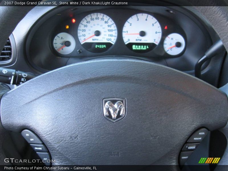 Stone White / Dark Khaki/Light Graystone 2007 Dodge Grand Caravan SE