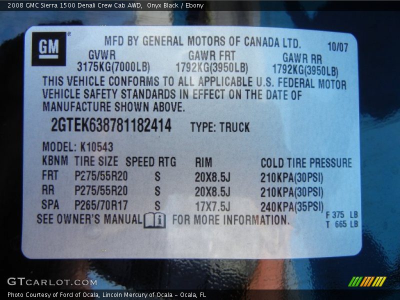 Onyx Black / Ebony 2008 GMC Sierra 1500 Denali Crew Cab AWD
