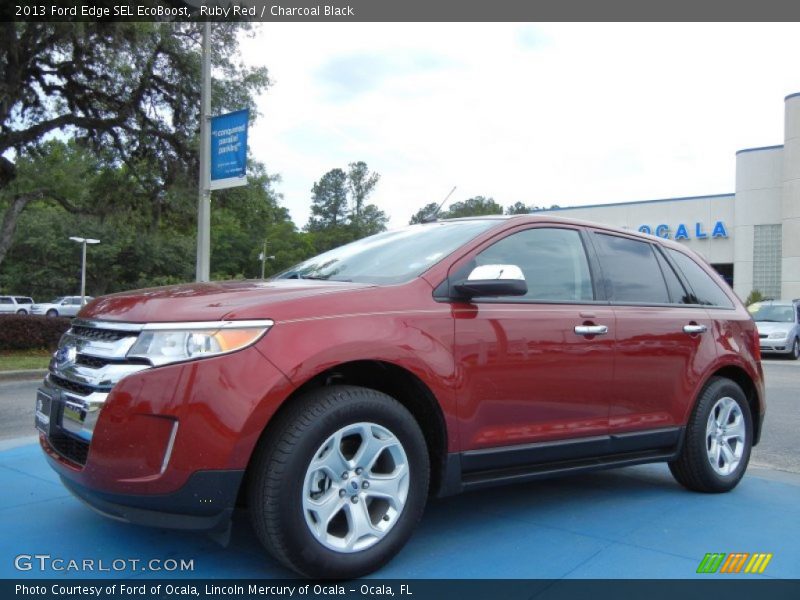 Ruby Red / Charcoal Black 2013 Ford Edge SEL EcoBoost