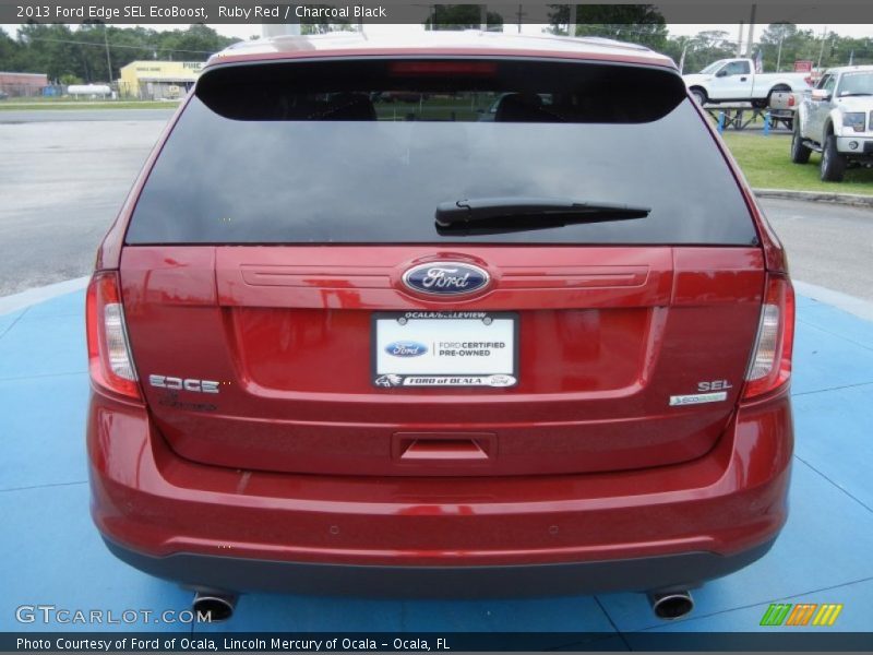 Ruby Red / Charcoal Black 2013 Ford Edge SEL EcoBoost
