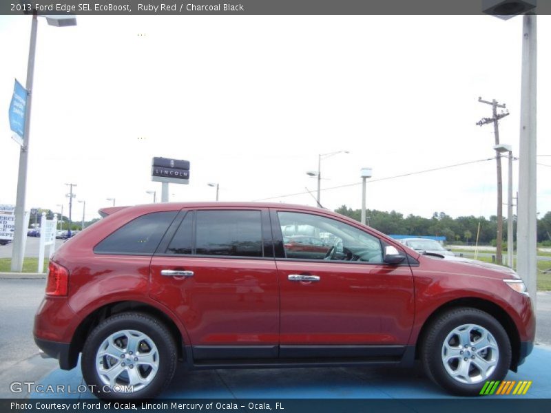 Ruby Red / Charcoal Black 2013 Ford Edge SEL EcoBoost