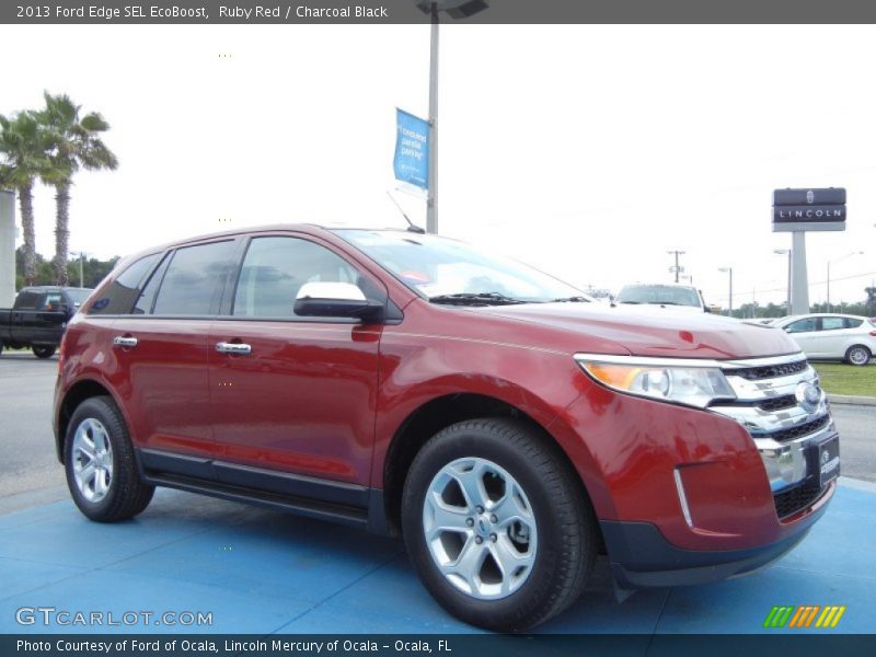 Ruby Red / Charcoal Black 2013 Ford Edge SEL EcoBoost