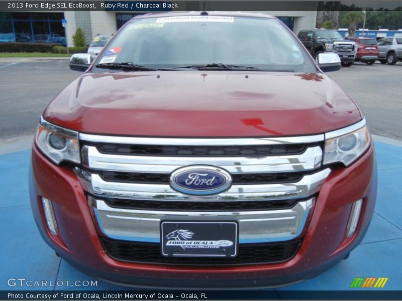 Ruby Red / Charcoal Black 2013 Ford Edge SEL EcoBoost