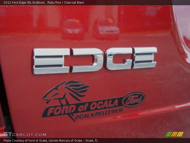 Ruby Red / Charcoal Black 2013 Ford Edge SEL EcoBoost