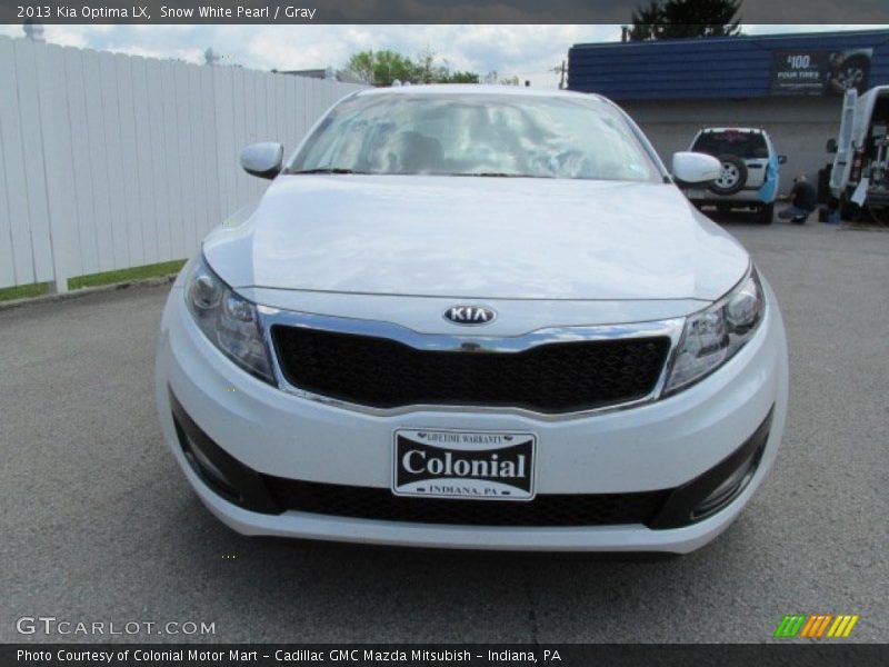 Snow White Pearl / Gray 2013 Kia Optima LX