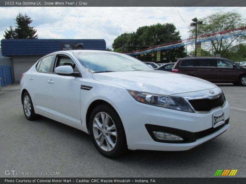 Snow White Pearl / Gray 2013 Kia Optima LX