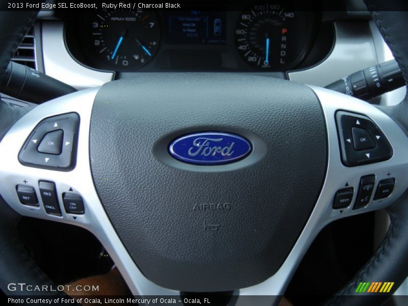Ruby Red / Charcoal Black 2013 Ford Edge SEL EcoBoost