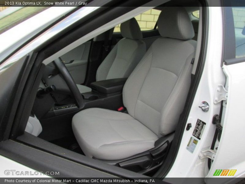 Snow White Pearl / Gray 2013 Kia Optima LX