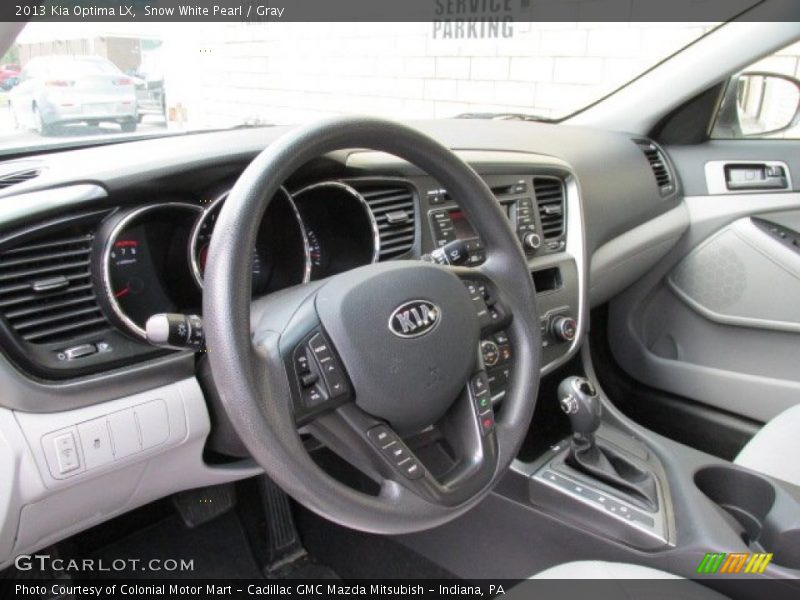 Snow White Pearl / Gray 2013 Kia Optima LX