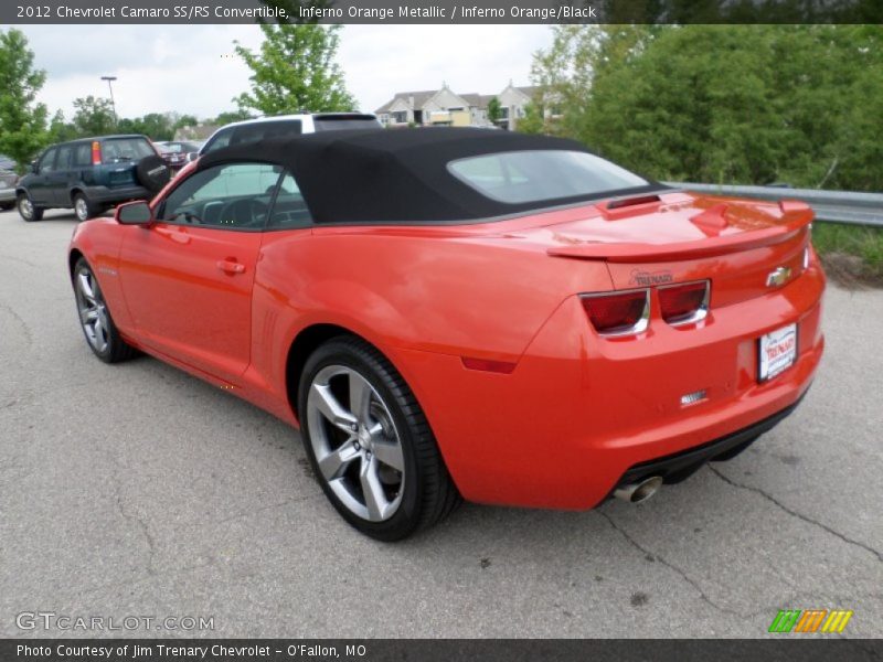 Inferno Orange Metallic / Inferno Orange/Black 2012 Chevrolet Camaro SS/RS Convertible