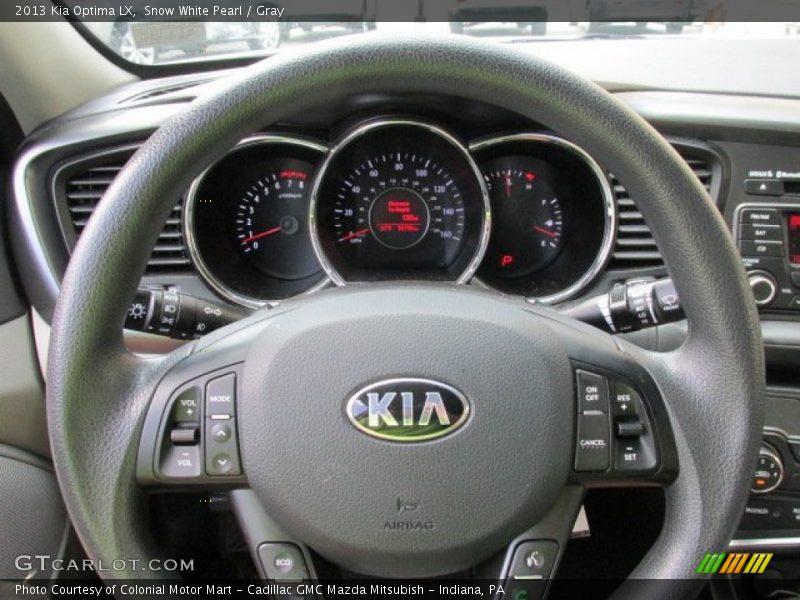 Snow White Pearl / Gray 2013 Kia Optima LX