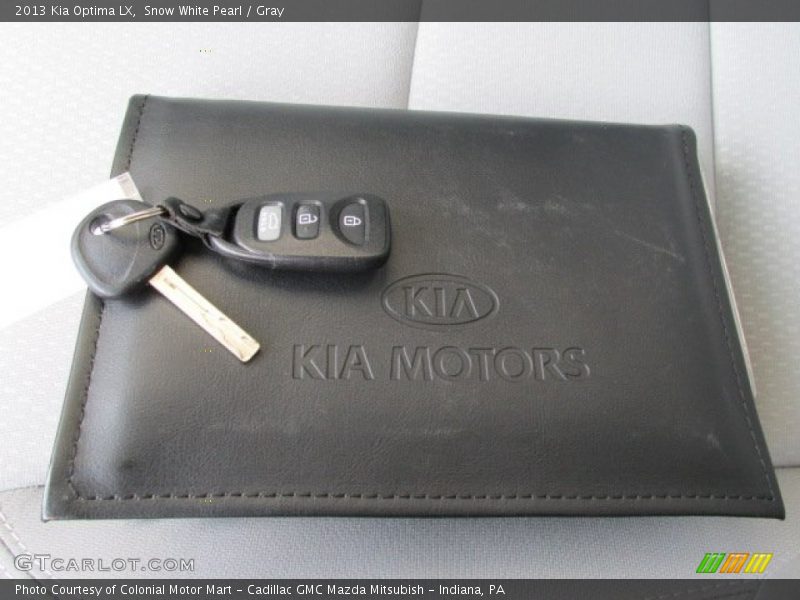 Snow White Pearl / Gray 2013 Kia Optima LX