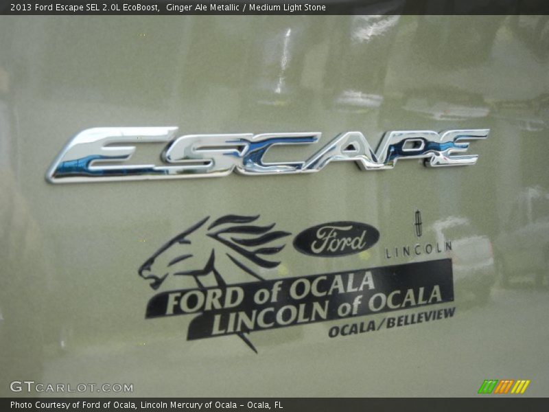Ginger Ale Metallic / Medium Light Stone 2013 Ford Escape SEL 2.0L EcoBoost
