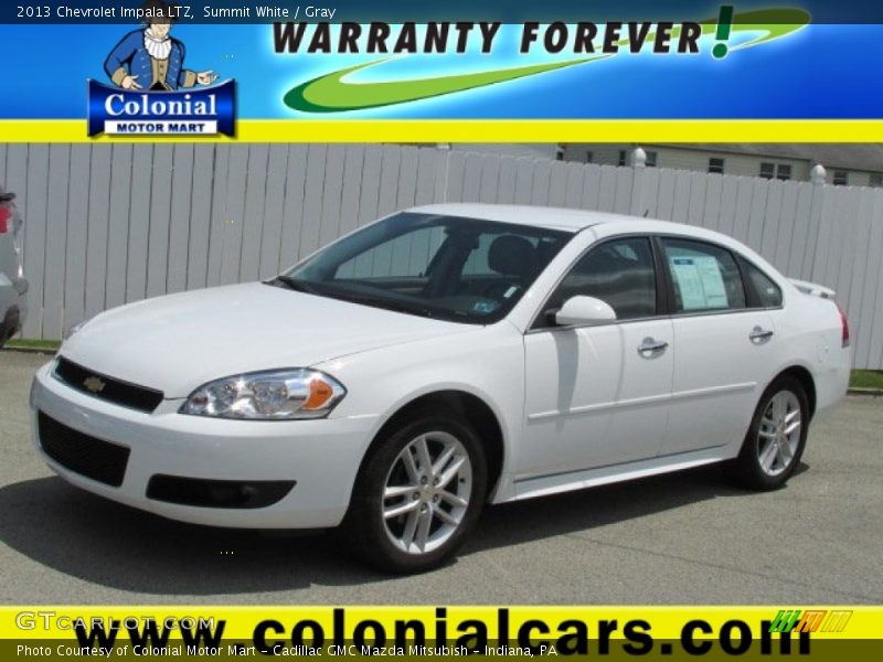 Summit White / Gray 2013 Chevrolet Impala LTZ