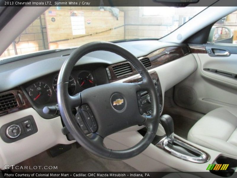 Summit White / Gray 2013 Chevrolet Impala LTZ