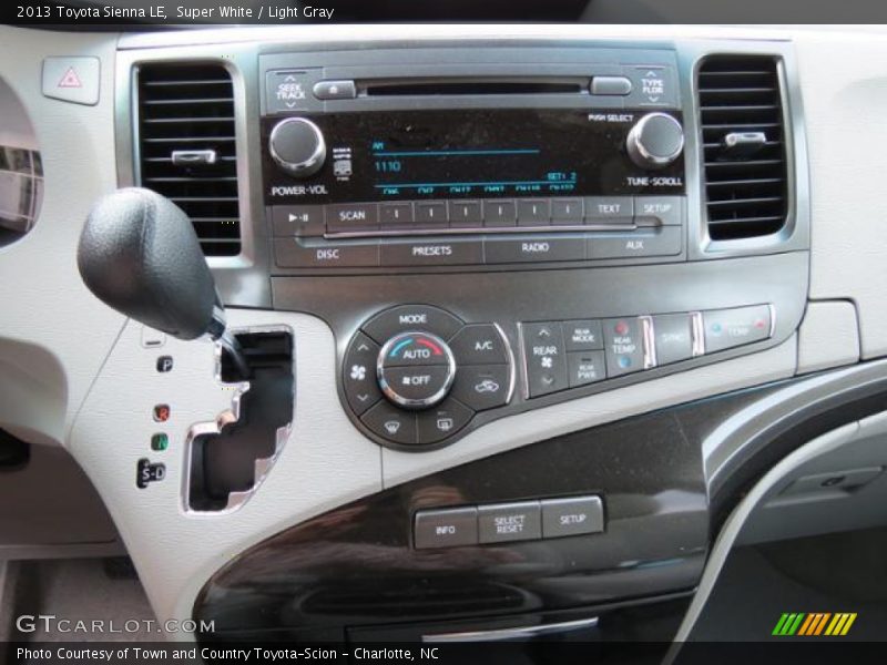 Super White / Light Gray 2013 Toyota Sienna LE