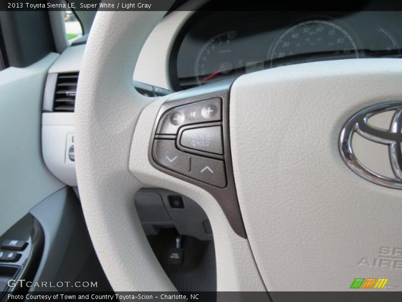 Super White / Light Gray 2013 Toyota Sienna LE