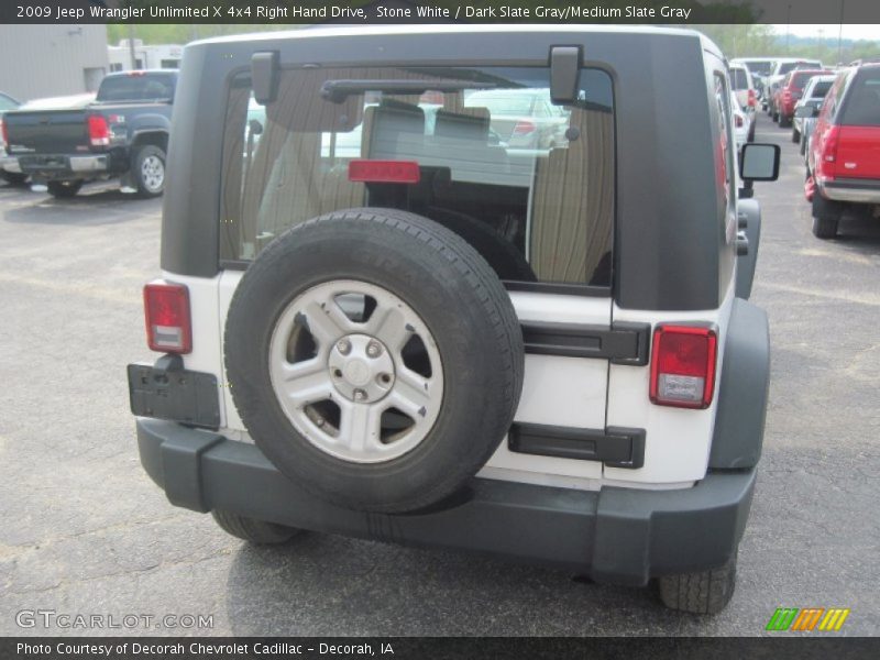 Stone White / Dark Slate Gray/Medium Slate Gray 2009 Jeep Wrangler Unlimited X 4x4 Right Hand Drive