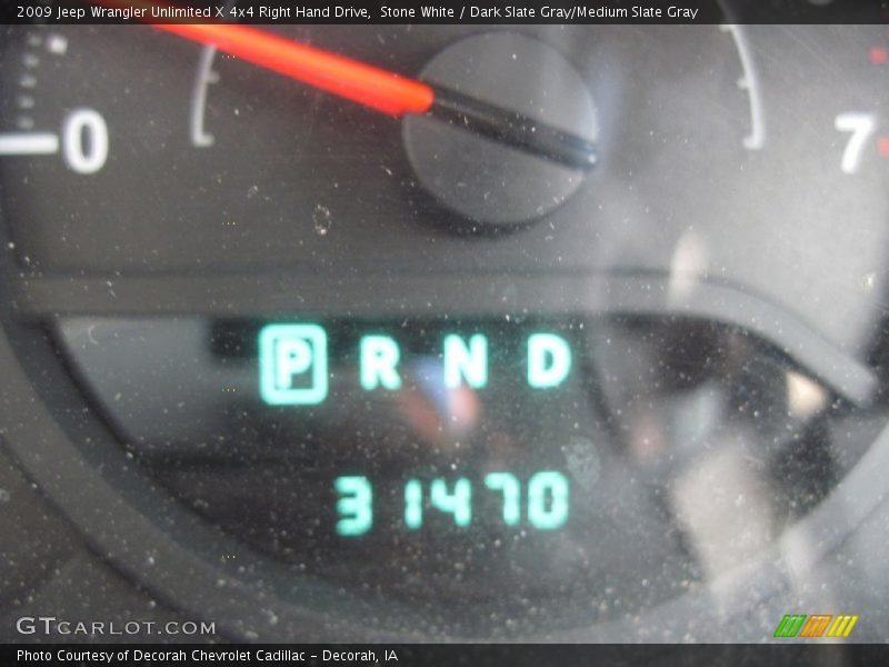 Stone White / Dark Slate Gray/Medium Slate Gray 2009 Jeep Wrangler Unlimited X 4x4 Right Hand Drive