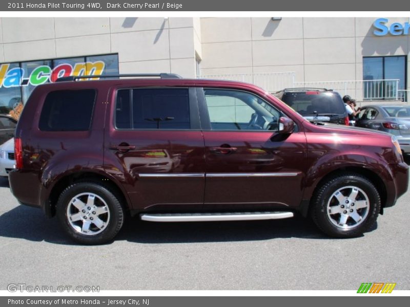Dark Cherry Pearl / Beige 2011 Honda Pilot Touring 4WD