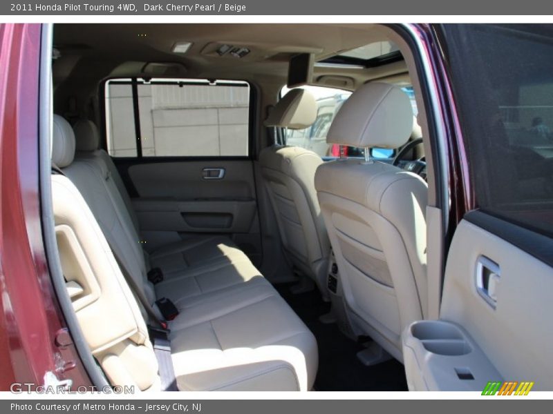 Dark Cherry Pearl / Beige 2011 Honda Pilot Touring 4WD