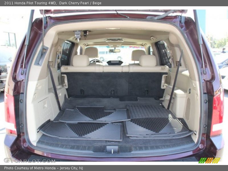Dark Cherry Pearl / Beige 2011 Honda Pilot Touring 4WD
