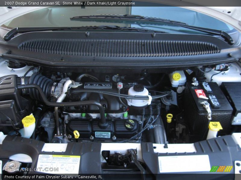 Stone White / Dark Khaki/Light Graystone 2007 Dodge Grand Caravan SE