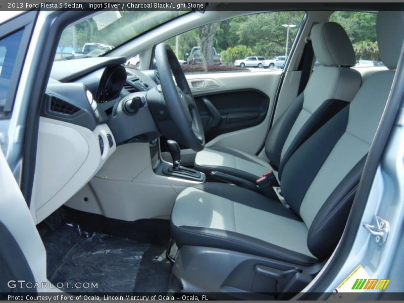 Ingot Silver / Charcoal Black/Light Stone 2013 Ford Fiesta S Sedan