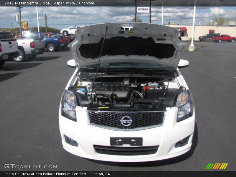 Aspen White / Charcoal 2012 Nissan Sentra 2.0 SR