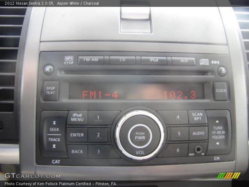 Aspen White / Charcoal 2012 Nissan Sentra 2.0 SR