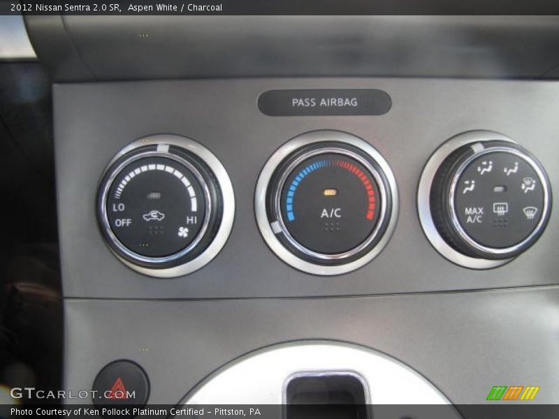 Aspen White / Charcoal 2012 Nissan Sentra 2.0 SR