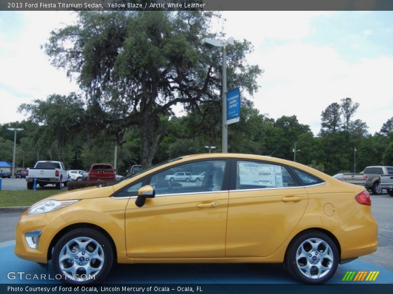  2013 Fiesta Titanium Sedan Yellow Blaze
