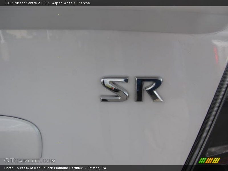 Aspen White / Charcoal 2012 Nissan Sentra 2.0 SR