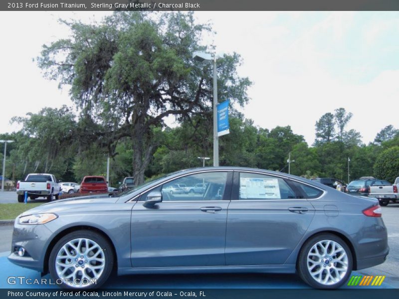Sterling Gray Metallic / Charcoal Black 2013 Ford Fusion Titanium