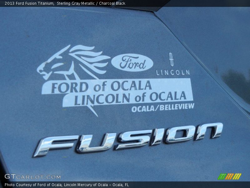 Sterling Gray Metallic / Charcoal Black 2013 Ford Fusion Titanium