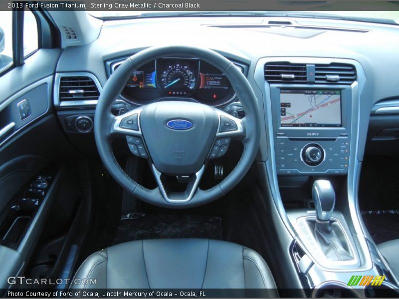 Sterling Gray Metallic / Charcoal Black 2013 Ford Fusion Titanium
