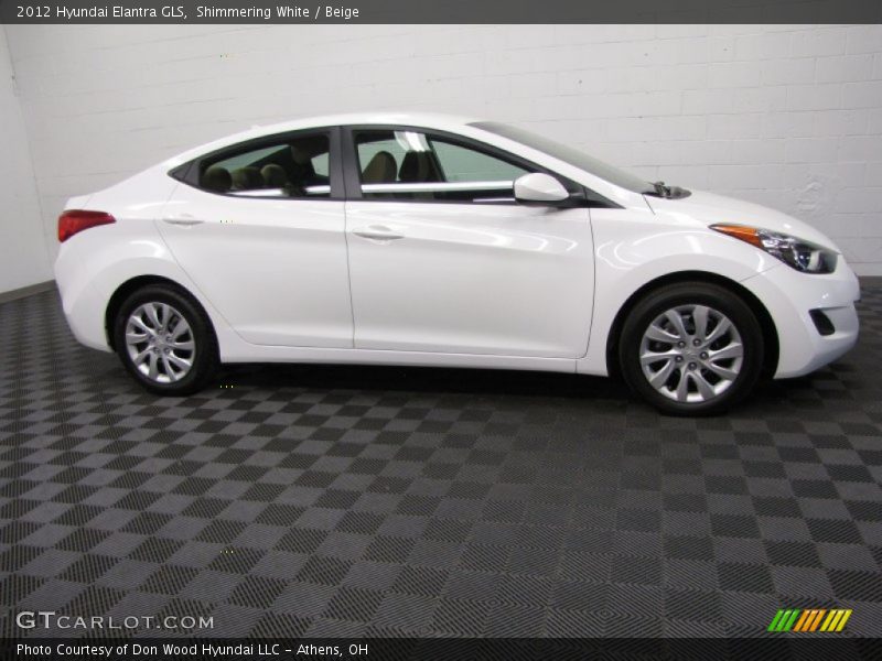 Shimmering White / Beige 2012 Hyundai Elantra GLS